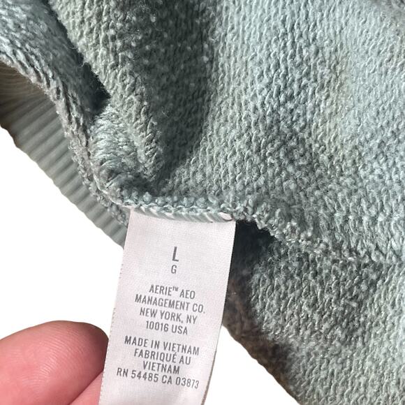 Aerie Oversized Tie-Dye Green Hoodie Women’s Size Large - Picture 4 of 6